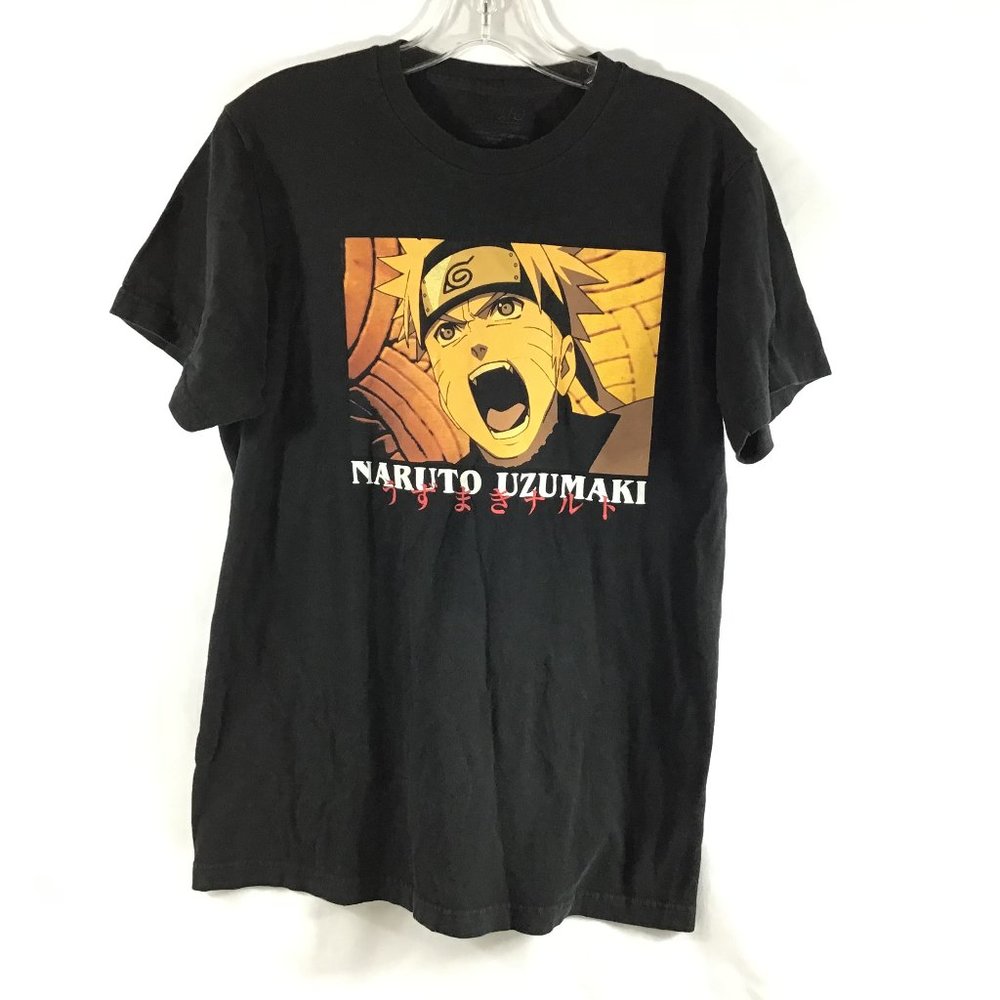 Naruto Uzumaki T-shirt in black  graphic men's size M